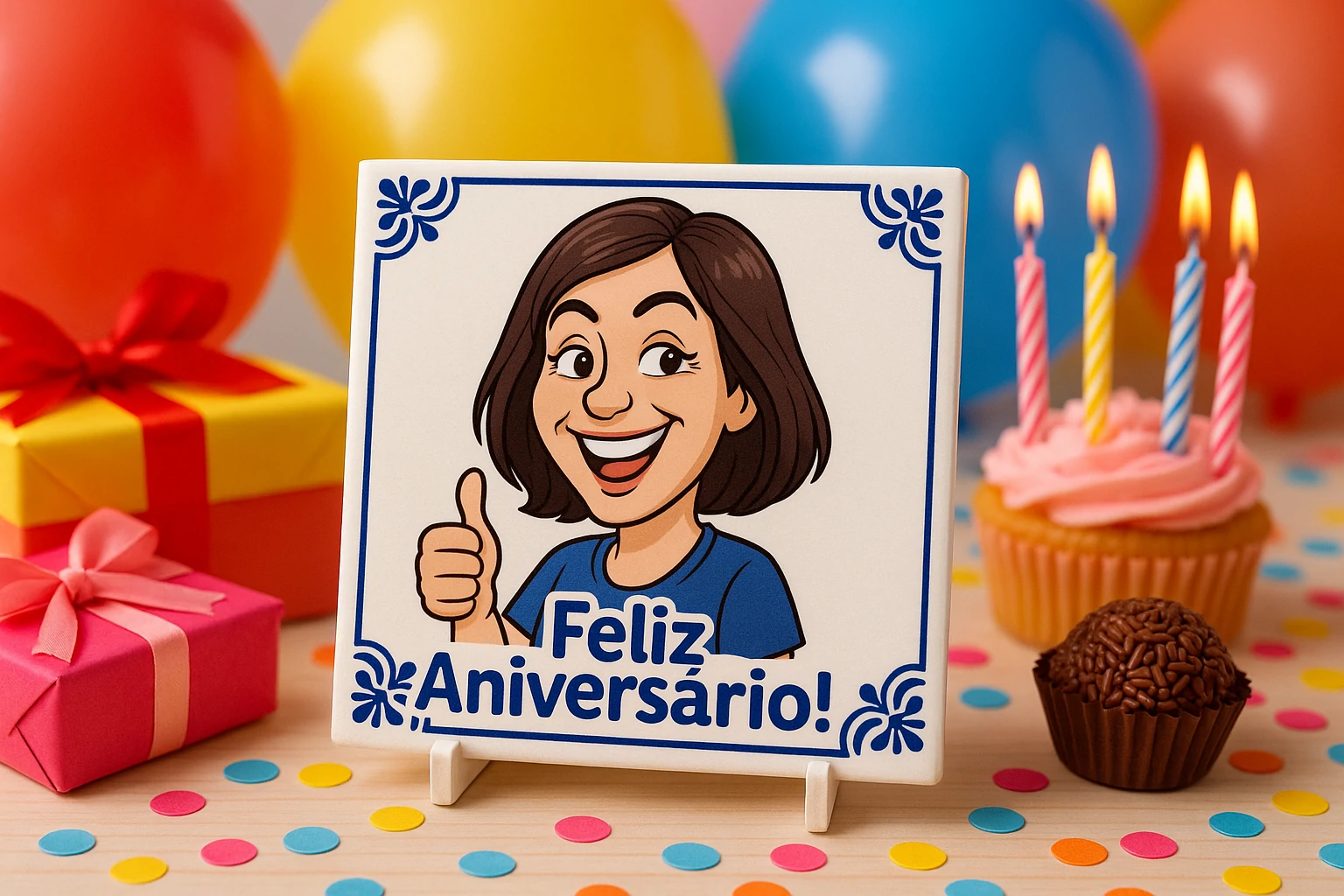 7 inspirações de azulejos personalizados para aniversários criativos